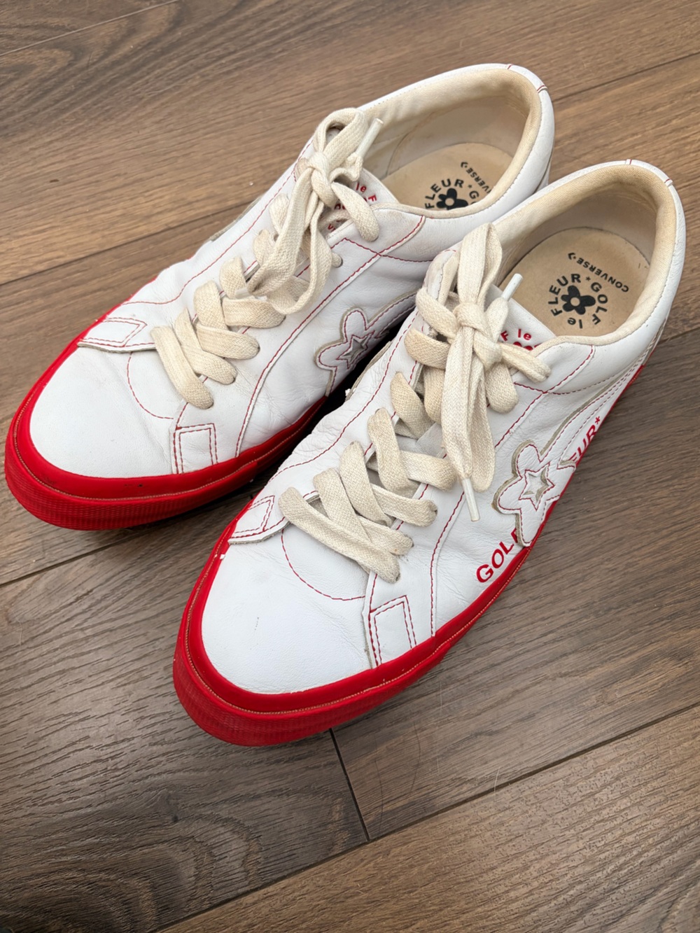 Converse x Golf le Fleur One Star Ox sneakers Tyler the Creator White Red 10.5